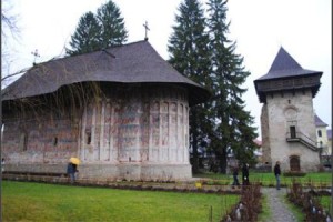 Humor painted church Moldova UNESCO