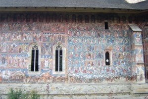 Moldovita painted wall UNESCO Moldova