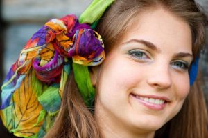 Traditional Romania young woman